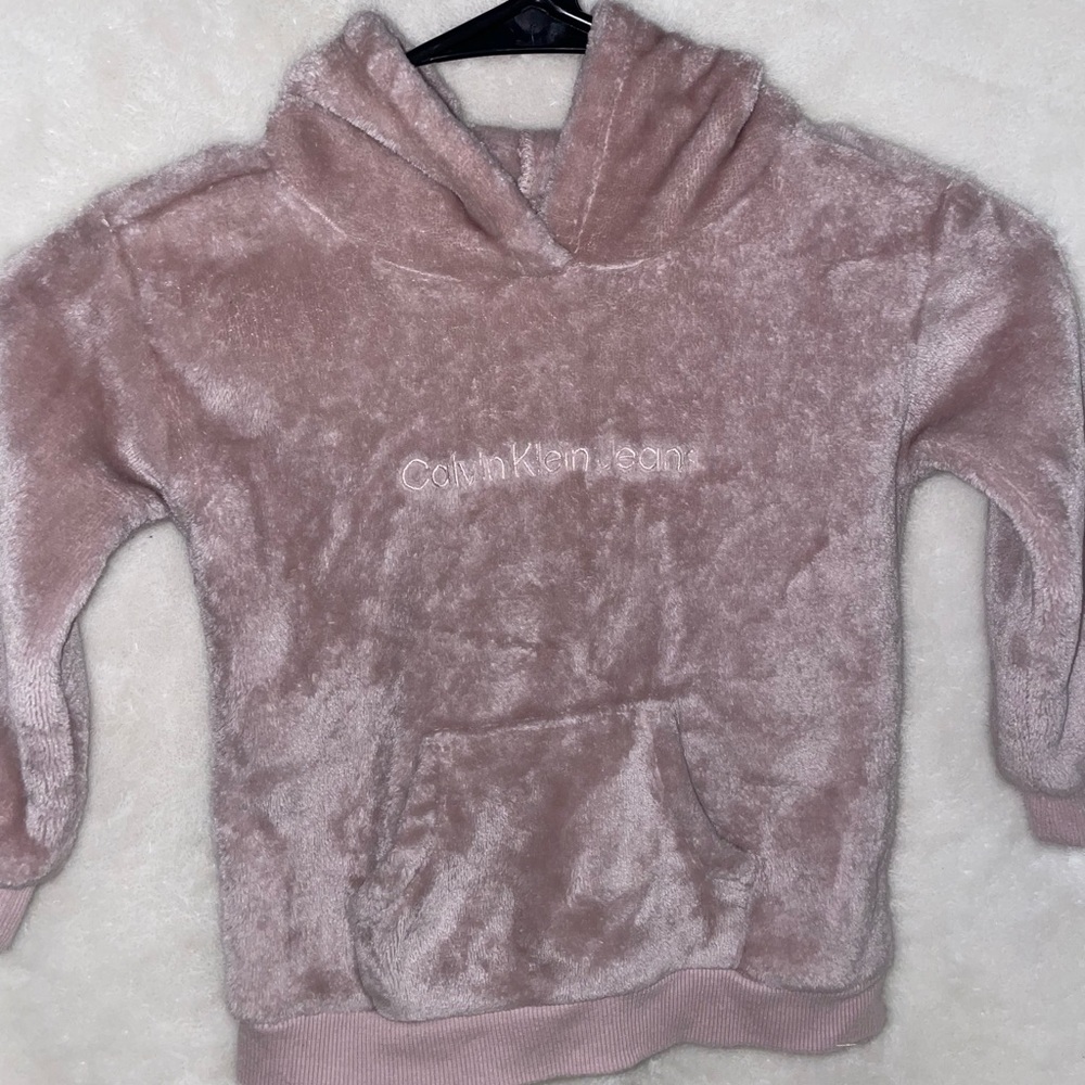 Calvin Klein Kids Pink Plush Hoodie
